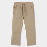 Elastic gabardine trousers