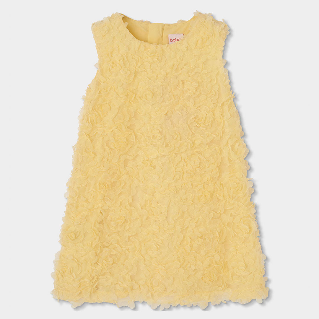 Dress from the Children's Clothing Line Boboli, with a trapeze model in solid color. All covered ...