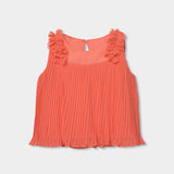 Blusa garza - BOBOLI - Sesso: Bambina - Colore: Arancione - Stagione: Primavera-Estate