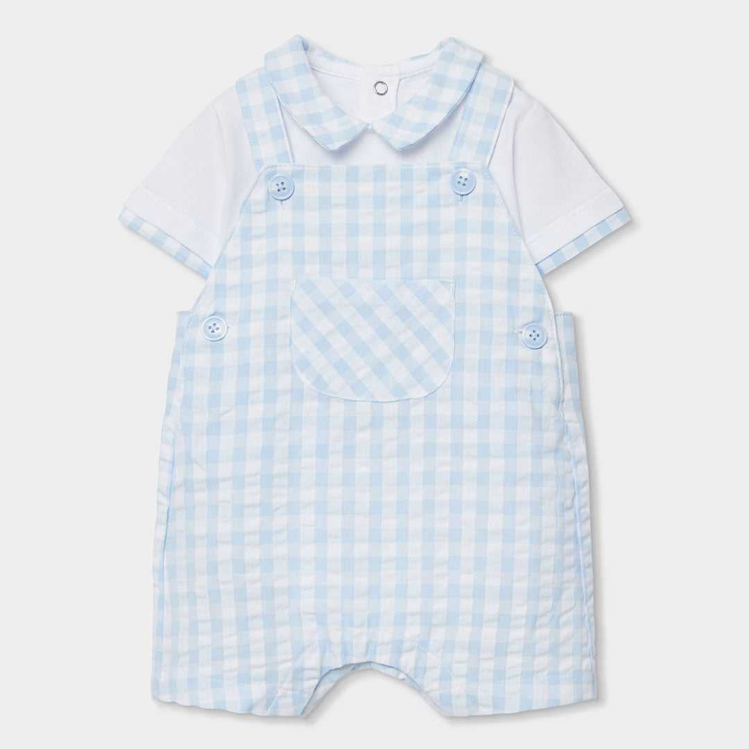 Dungarees from the Children's Clothing Line Boboli, made of lightweight fabric with a check patte...