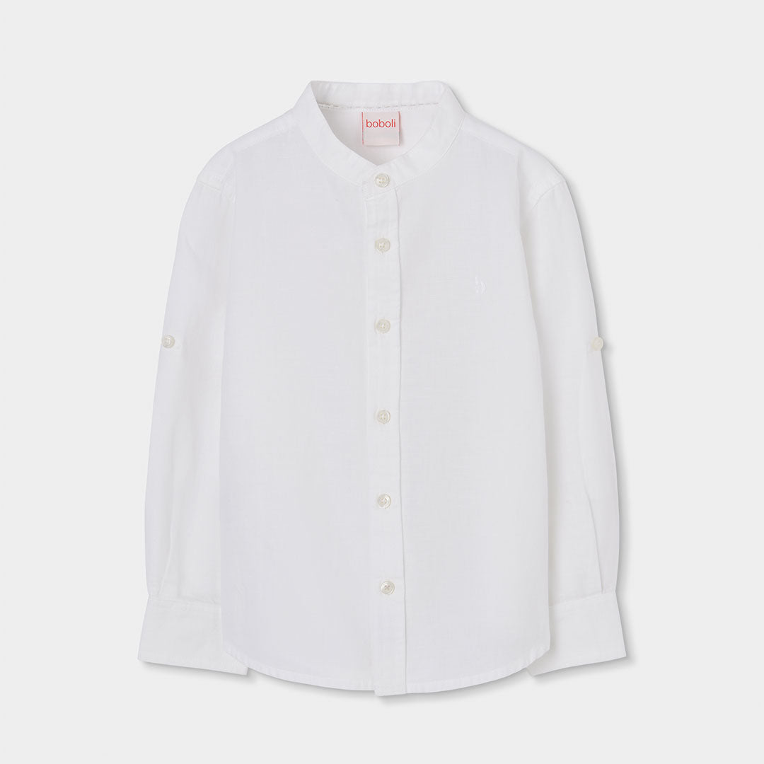 
Shirt from the Children's Clothing Line Boboli, with a Korean collar and buttons on the sleeves ...