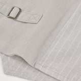 Gilet lino a righe - BOBOLI - Colore: Grigio - Stagione: Primavera-Estate