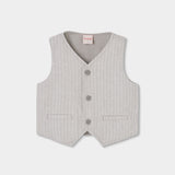 Striped linen vest