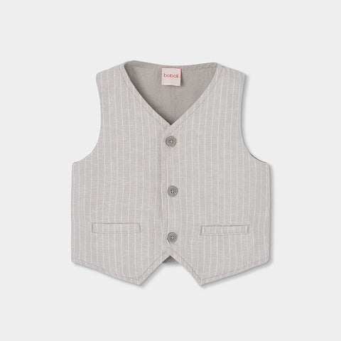 Striped linen vest