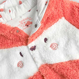 Furry onesie with hood for newborns