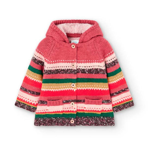 Giacchetta tricot a righe - BOBOLI - Sesso: Bambina - Colore: uni - Stagione: Autunno-Inverno