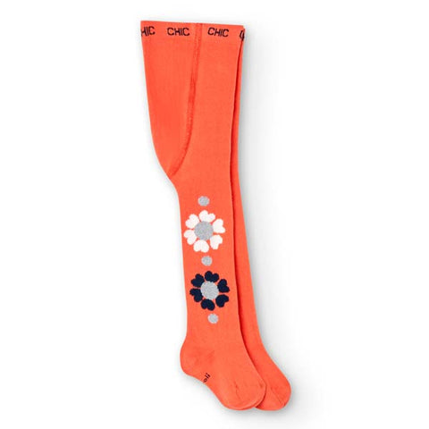 Floral tights for girls