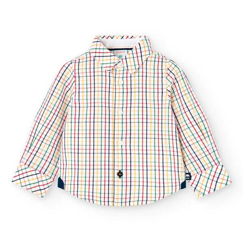 Checked poplin shirt for boys - BCI