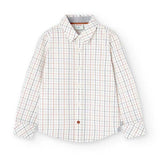 Checked poplin shirt for boys