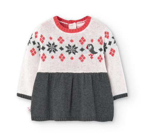 Knitted dress for girl
