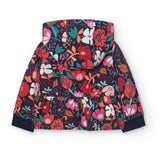 Fleece jacket with flowers for girl
