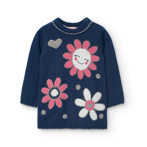 Vestito in maglia - BOBOLI - Sesso: Bambina - Colore: uni - Stagione: Autunno-Inverno