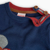 Knitted sweater for baby