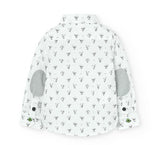 Printed poplin shirt for babies