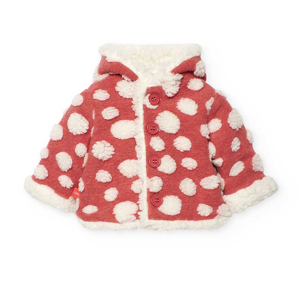 Jacket from the Boboli Girls' Clothing Line, in fabric with a hood and buttons on the front, with...