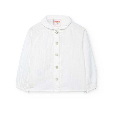 Camicia - BOBOLI - Sesso: Bambina - Colore: Bianco - Stagione: Autunno-Inverno