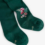 Calf-length floral tights