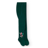 Calf-length floral tights