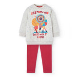 Completo due pezzi - BOBOLI - Sesso: Bambina - Colore: Arancione - Stagione: Autunno-Inverno