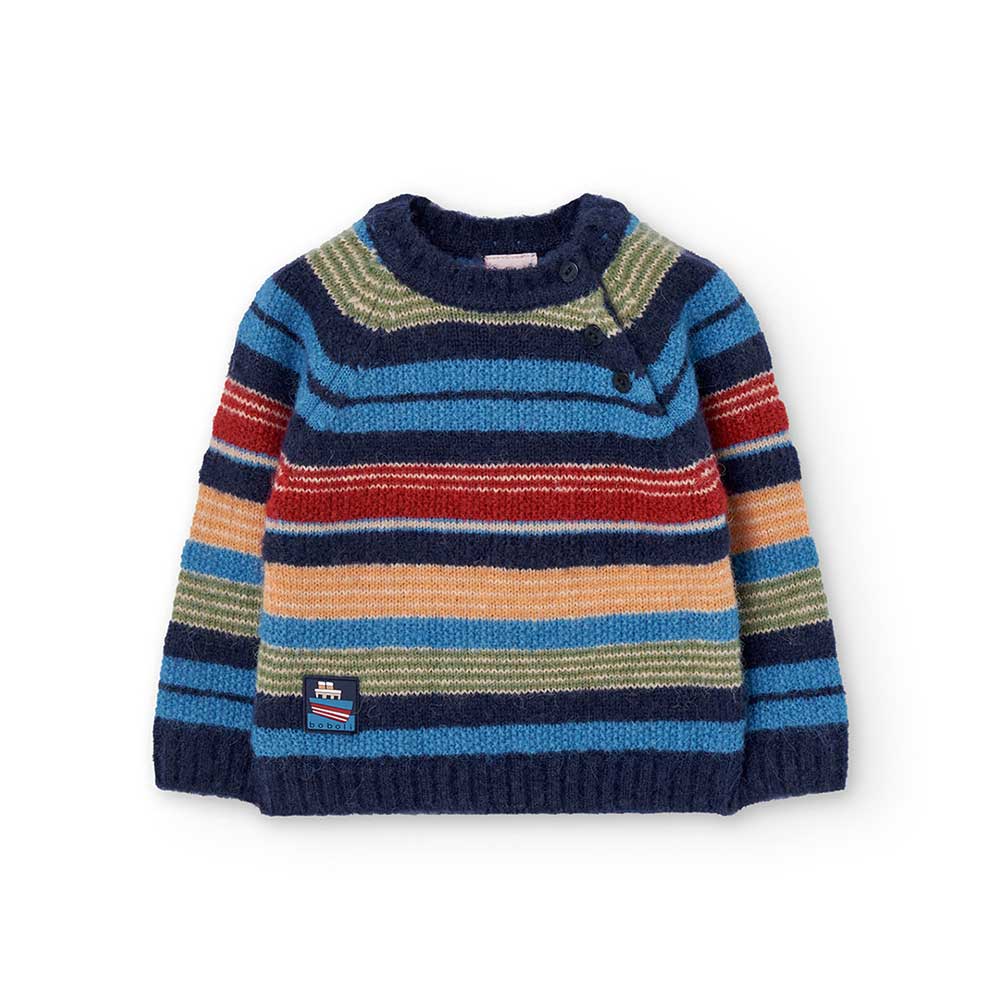 Sweater from the Children's Clothing Line Boboli, with a multicolor striped pattern.

Composition...