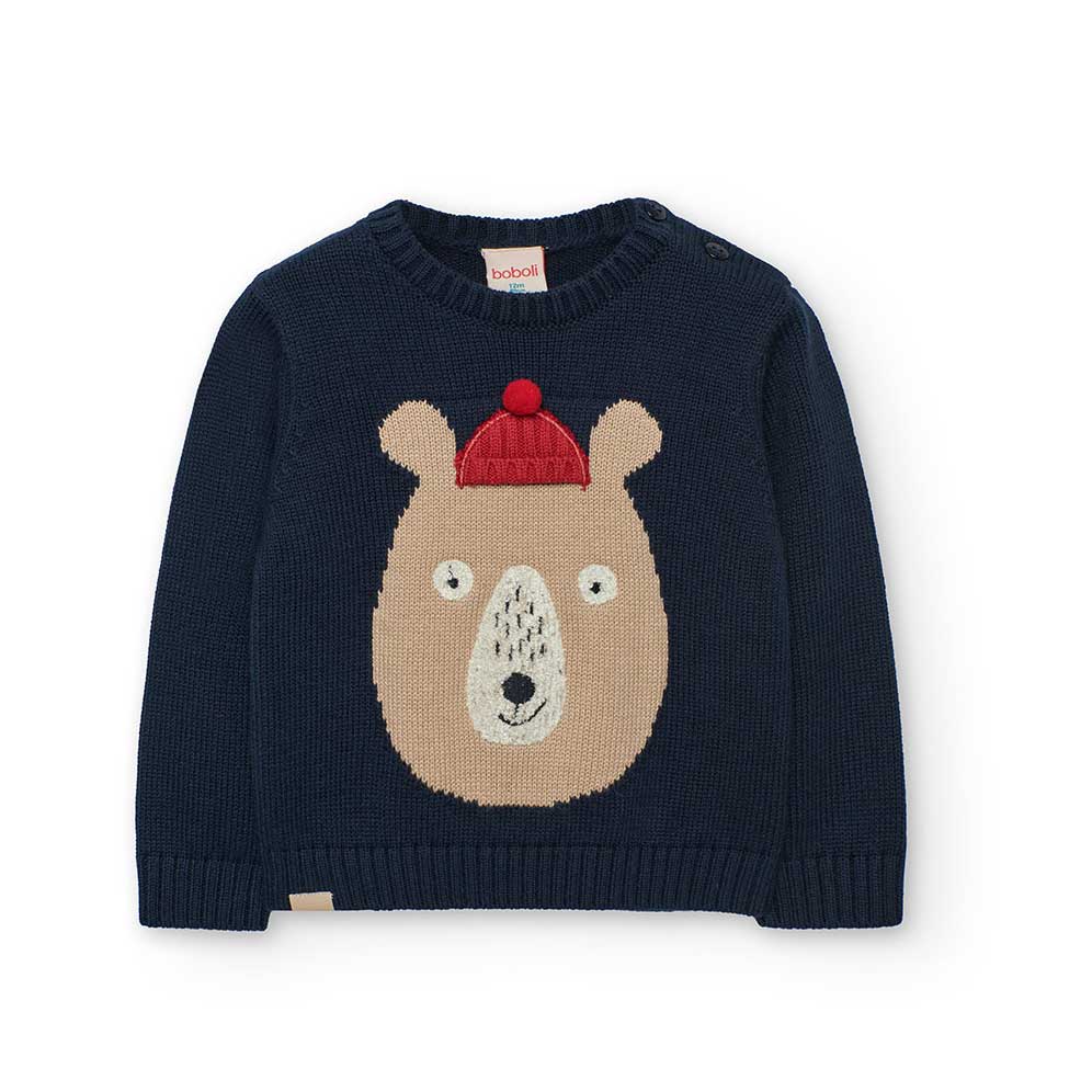 Sweater from the Children's Clothing Line Boboli, with a fisherman teddy bear worked on the front...