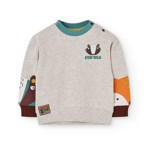 Fleece flame sweatshirt