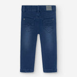 Elastic denim pants
