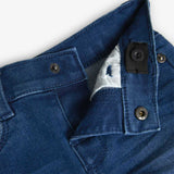 Elastic denim pants