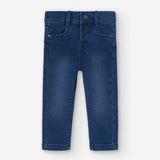 Elastic denim pants
