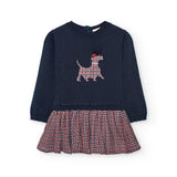 Vestito in maglia - BOBOLI - Sesso: Bambina - Colore: Blu - Stagione: Autunno-Inverno