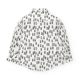 Camicia popelin stampato - BOBOLI - Colore: Bianco - Stagione: Autunno-Inverno