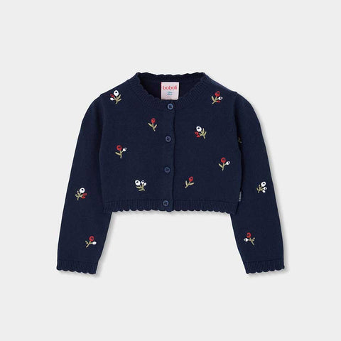 CARDIGAN CORTO RICAMATO