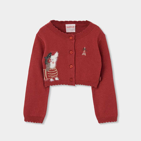 CARDIGAN CORTO INTARSIATO