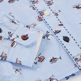 CAMICIA OXFORD STAMPA ELICOTTERI