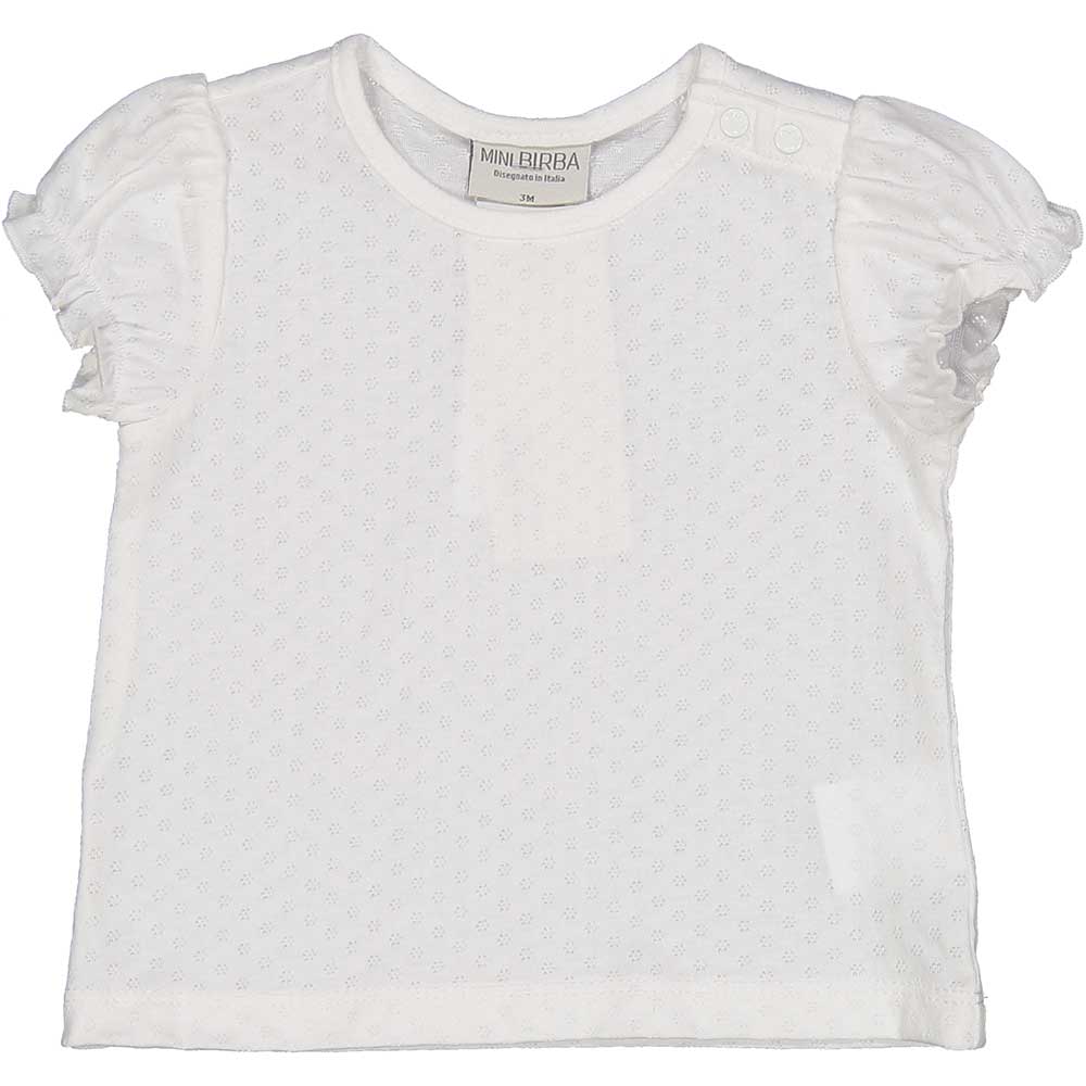 
T-shirt from the Birba girls' clothing line, with short sleeves, press studs on the shoulder and...