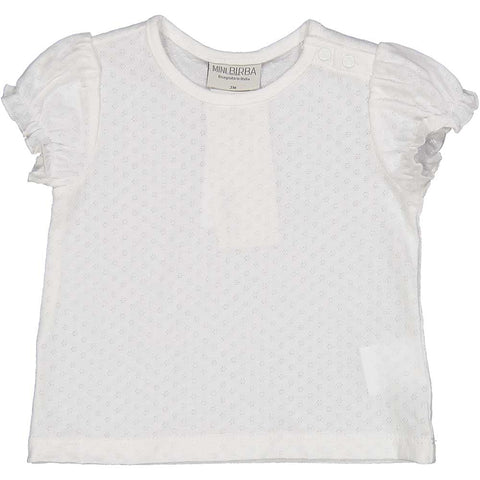 TSHIRT M/C JERSEY OPERATO - BIRBA - Sesso: Bambina - Colore: Panna - Stagione: Primavera-Estate