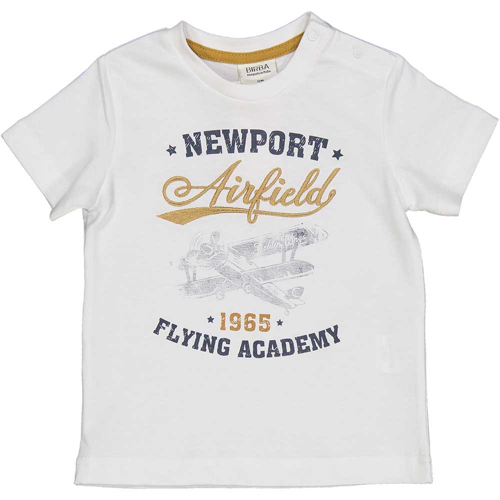 T-shirt from the Birba Children's Clothing Line, with raised embroidery on the front and colorful...