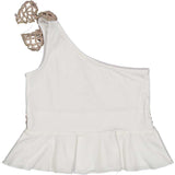 TOP MONOSPALLA JERSEY STRETCH - BIRBA - Sesso: Bambina - Colore: Panna - Stagione: Primavera-Estate