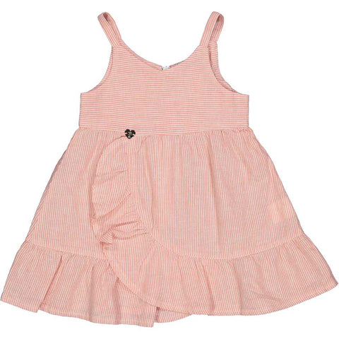 ABITO S/M MISTO LINO RIGATO - BIRBA - Sesso: Bambina - Colore: uni - Stagione: Primavera-Estate