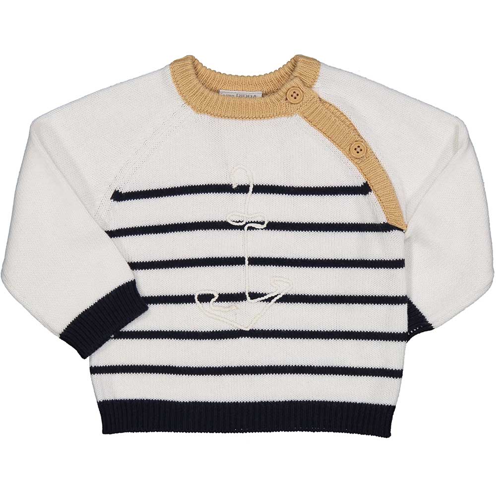 
Sweater from the Birba children's clothing line, with buttons on one side and sailor pattern on ...