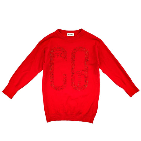 MAXI PULL STRASS RED - FRACOMINA - Sesso: Bambina - Colore: Nero - Stagione: Autunno-Inverno