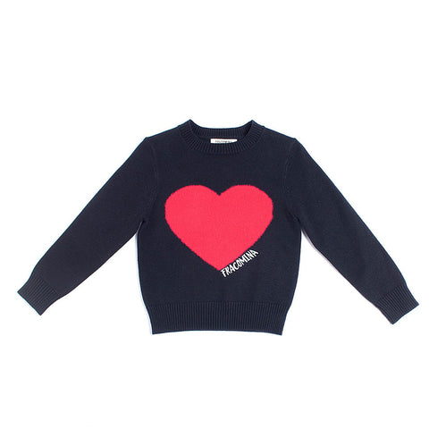 KNITTED SWEATER BLACK - FRACOMINA - Sesso: Bambina - Colore: Nero - Stagione: Autunno-Inverno