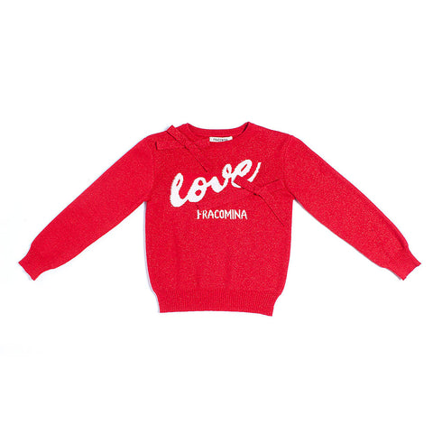 KNITTED SWEATER RED - FRACOMINA - Sesso: Bambina - Colore: Rosso - Stagione: Autunno-Inverno