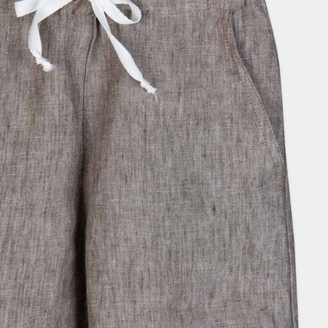 Bermuda lino bambino - LALALU - Colore: uni - Stagione: Primavera-Estate
