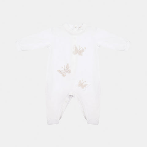 Tutina jersey neonata - LALALU - Sesso: Bambina - Colore: Bianco - Stagione: Primavera-Estate
