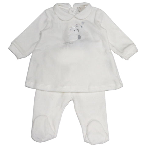 Compl. clin. ciniglia nea - LALALU - Sesso: Bambina - Colore: Panna - Stagione: Autunno-Inverno