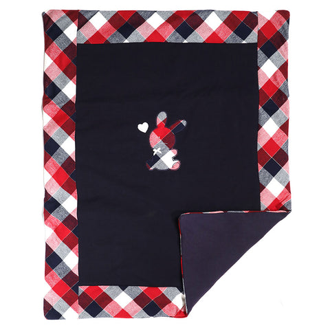 Copertina felpa neonata - LALALU - Sesso: Bambina - Colore: Blu - Stagione: Autunno-Inverno