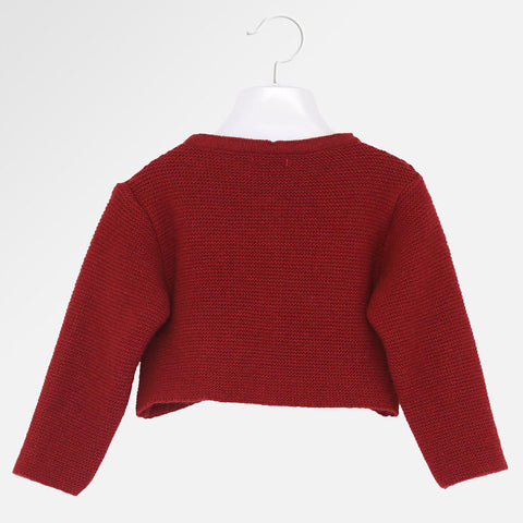 Cardigan in filo nea - LALALU - Sesso: Bambina - Colore: Rosso - Stagione: Autunno-Inverno