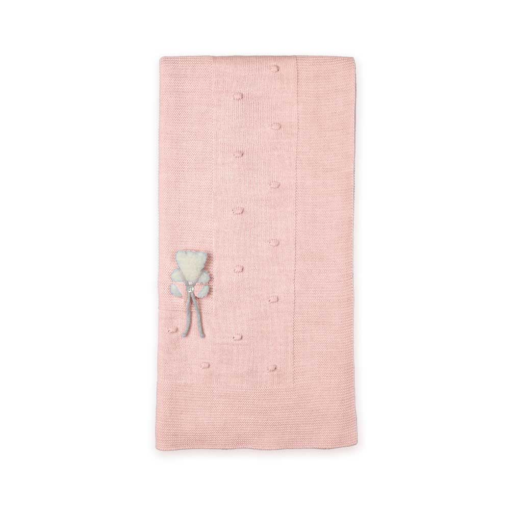 Avvolgi il tuo piccolo in un morbido abbraccio di calore e dolcezza con questa copertina rosa. Pe...