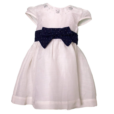 ABITINO LINO SETA - MIRTILLO - Sesso: Bambina - Colore: Bianco - Stagione: Primavera-Estate